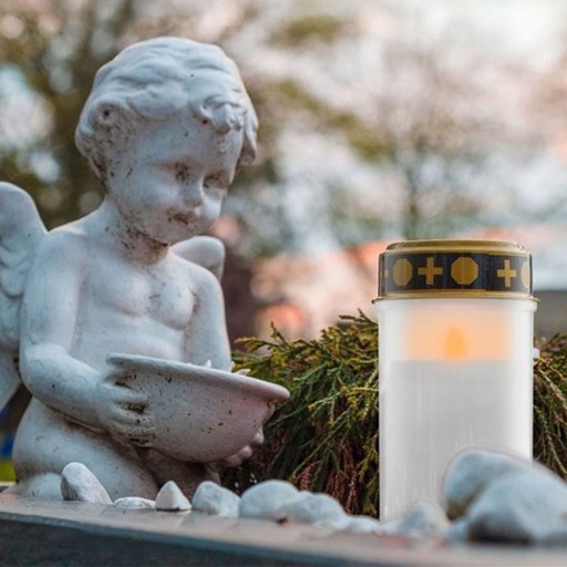 SVIEČKA VEČNÁ LAMPA SVETLO LED SVIEČKA DEŇ MRTVÝCH PRE CINTORÍN
