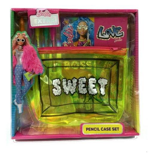 BARBIE EXTRA SET KRABIČKA NA ceruzku S NÁLEPMI