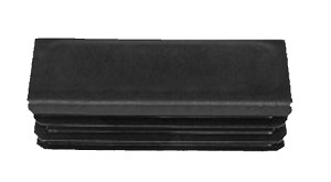Plastový plochý čierny uzáver 30x20x1-3mm