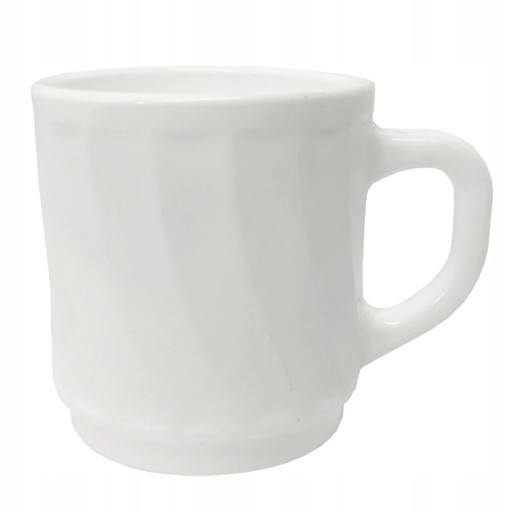 BIELY PORCELÁNOVÝ UNIVERZÁLNY TRADIČNÝ hrnček S UCHÁČKOM NA KÁVU A ČAJ