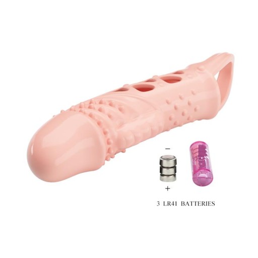 Návlek na zahusťovanie penisu so sexuálnymi vibráciami