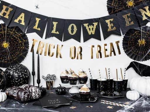 HALLOWEEN hrnčeky BATS hrnčeky z čierneho papiera 220ml PartyDeco 6ks