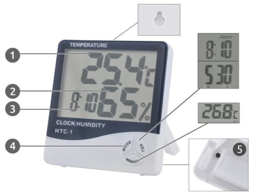 Elektronická digitálna meteostanica Izoxis 3466 s hodinkami