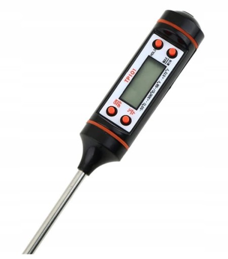 LCD pin teplomer, kuchynská sonda, mäso, víno