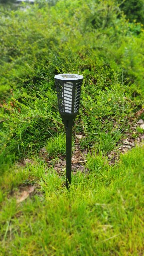 LED SOLÁRNE SVIETKO 57CM ZÁHRADNÁ SOLARNÁ LAMPA S EFEKTOM PLAMEŇA