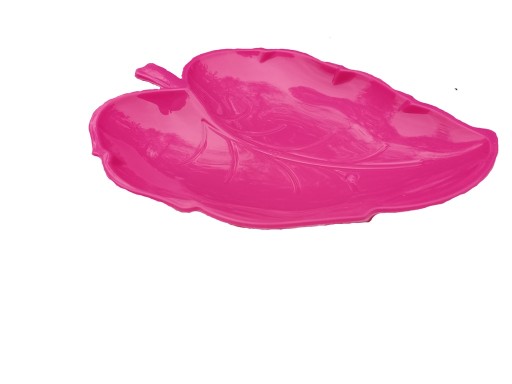 Plastový podnos na taniere 23cm, ružový list