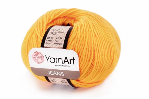 YARNART JEANS 35 žltá priadza