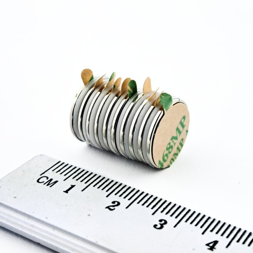 NEODYMOVÝ MAGNET 15x1 mm VALEC S LEPIKOM 10KS