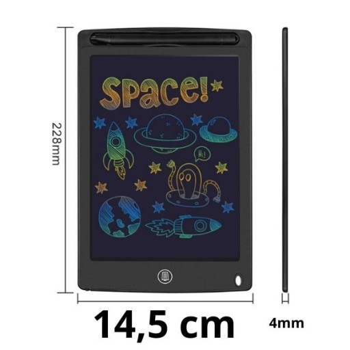 Farebný grafický tablet na kreslenie, snímky obrazovky LCD, poznámky pre deti, veľký