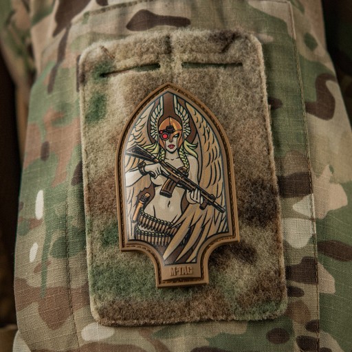 NÁŠIVKA NA VELCRO VALKYRIE SPEAR M-TAC NÁŠAŤ NA MORÁLKY PVC TLAČENÝ COYOTE