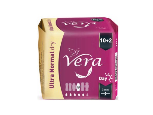 Ultra NORMAL Dry Day VERA hygienické vložky s krídelkami 10+2 ks.