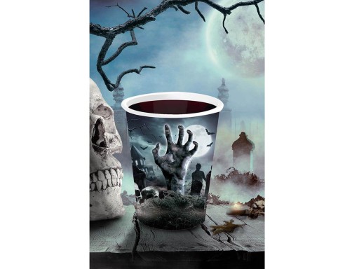 Zombie halloweenske poháre 240 ml 6 ks.