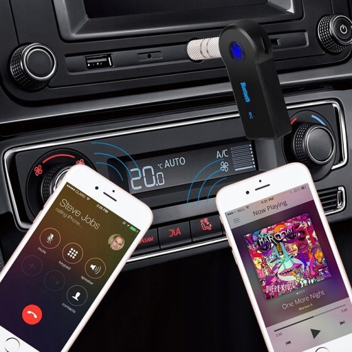 AUTO VYSIELAČ BLUETOOTH PRIJÍMAČ ZVUKU AUX ADAPTÉR MINI-JACK