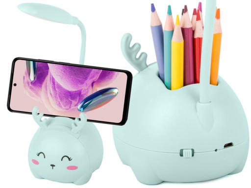 Detské nočné svetlo LED usb organizér stojan telefón pre učenie čítania