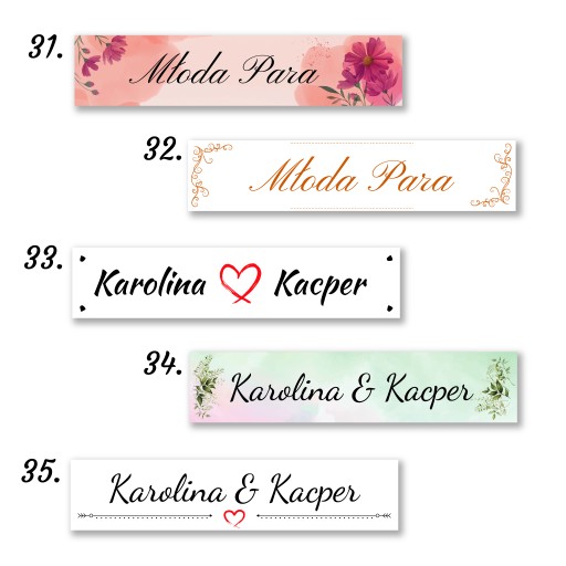 NÁLEPKA SVADOBNÝ ZÁPIS SVADOBNÝ PÁR 52X11CM