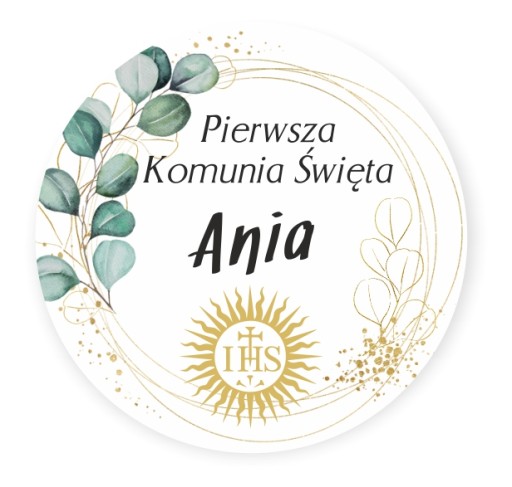 Nálepky na prvé sväté prijímanie 4,5 cm 35 ks