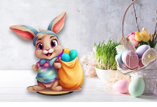 Stojan na veľkonočného zajačika na prekvapenie z kinder vajíčok pre deti
