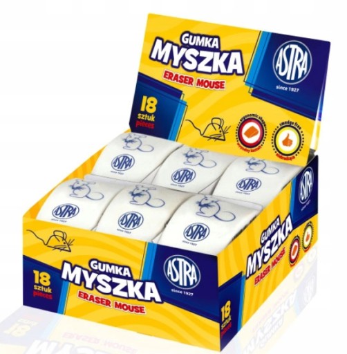 Guma na myš Astra, biela