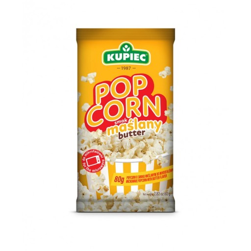 KUPIEC Popcorn maslový 80g