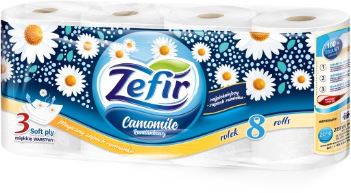 Harmančekový toaletný papier Zefir 8 roliek