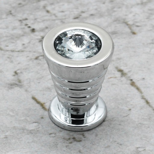 KĽÚČKA NÁBYTKOVÉHO GOMBÍKA NÁBYTKOVÉHO GOMBÍKA CHROM CRYSTAL