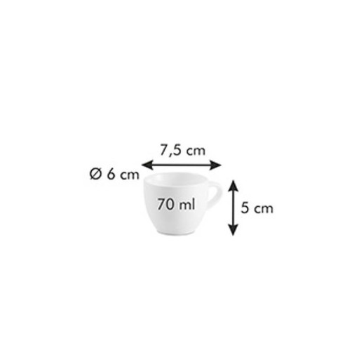 Porcelánová šálka na espresso - objem 70 ml