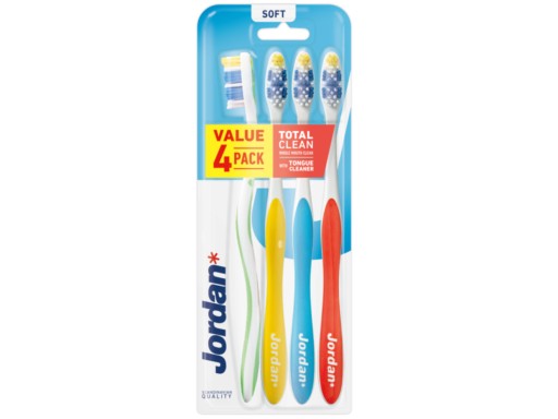4 ručné zubné kefky Jordan Total Clean Soft