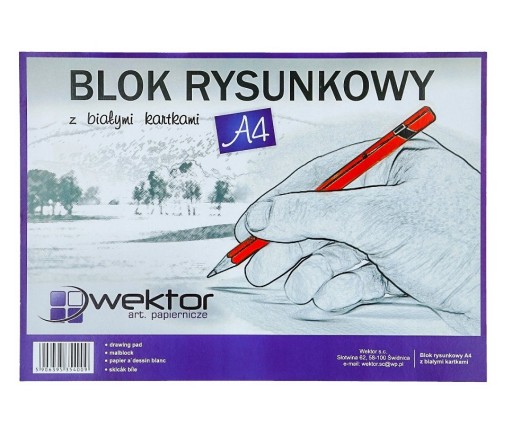 BLOK NA KRESLENIE BIELY A4 20 listov Vektor