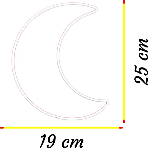 Kovový prsteň MOON na ozdobu, 25 cm