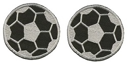 Lopta lopty 2 kusy futbalové farby nášivka termo Nášivky nohavice bundy SM PL