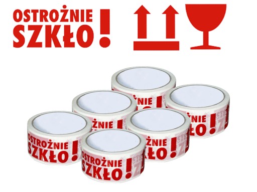 BEZPEČNOSTNÁ BALiaca PÁSKA POZOR SKLO 6 KS