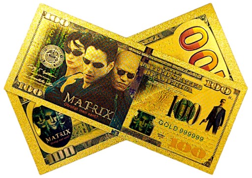 MATRIX Jedinečný zberateľský DARČEK s pozlátenými bankovkami