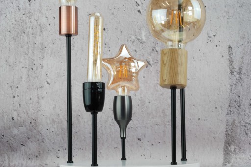 čierna trubková vsuvka M10x1 DIY loft retro lampy 30cm