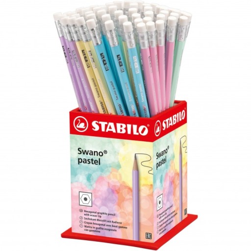 Stabilo Swano pastelová HB ceruzka s gumou, 6 ks.
