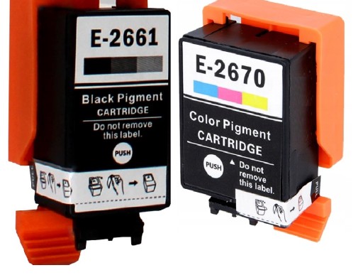 2x Atrament pre Epson T2661 + T2670 WF-100W WF-110W C13T26704010 6614010 Set