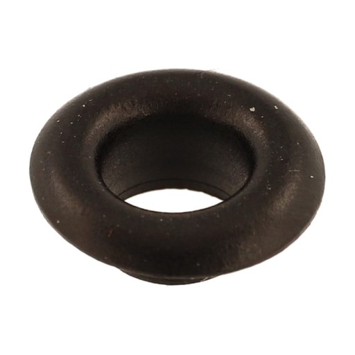 Krátke kožené očká, fi4mm, 100 ks, čierne