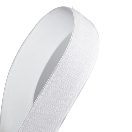 Háčik na suchý zips 20mm/25mb biely
