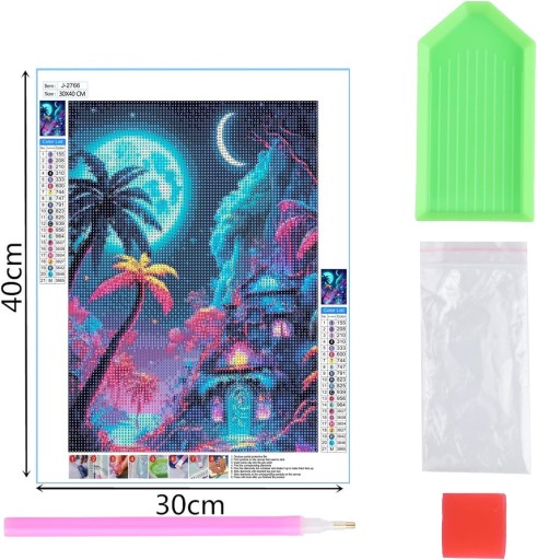 Diamantová výšivka 5D diamantová maľba 30x40cm DIY nočná krajina