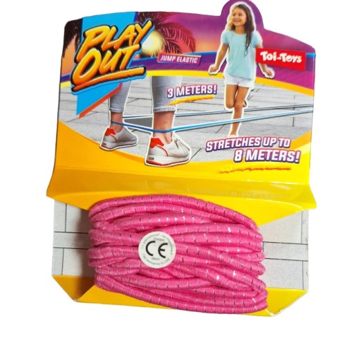 Elastická skákacia guma na skákanie, ružové Toi-Toys