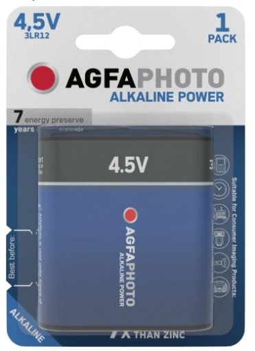 1x Agfa Photo 3LR12 plochá batéria 4,5V alkalická