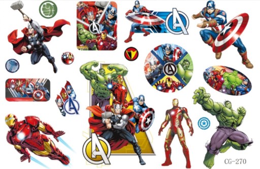 Umývateľné tetovanie pre deti AVENGERS CG270