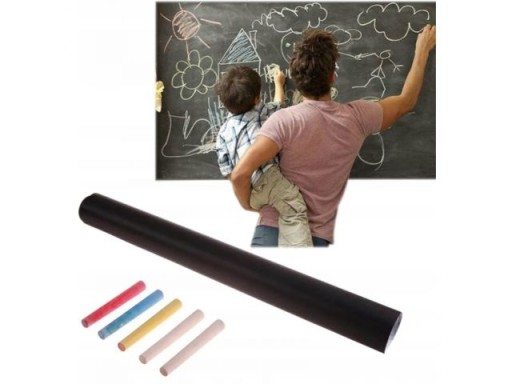 SAMOLEPIACA TABUĽA KRÍDOVÁ 45×200 cm + 5x KRIEDA