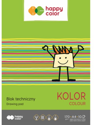 Farebný technický blok HAPPY COLOR A4, 10 listov