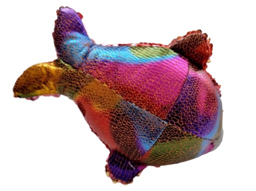 Plyšová flitrová obojstranná pečať RAINBOW