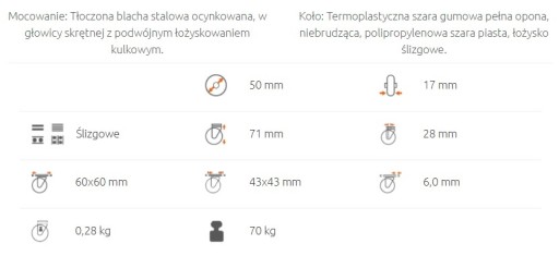 DVOJKOLESOVÉ VOLANT 50mm 70kg brzda