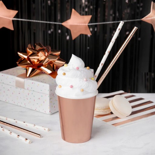 Slamky na pitie Nápoje Rose Gold Bachelorette Birthday Party 10ks