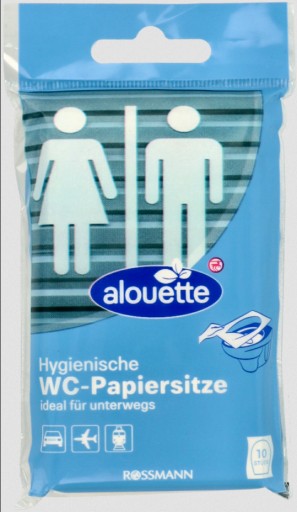 ALOUETTE hygienické papierové cestovné poťahy na WC sedadlo 10 ks.