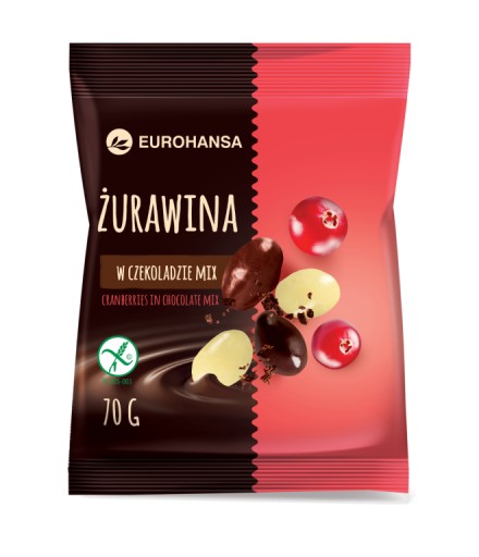 Eurohansa Brusnice v čokoláde 70 g