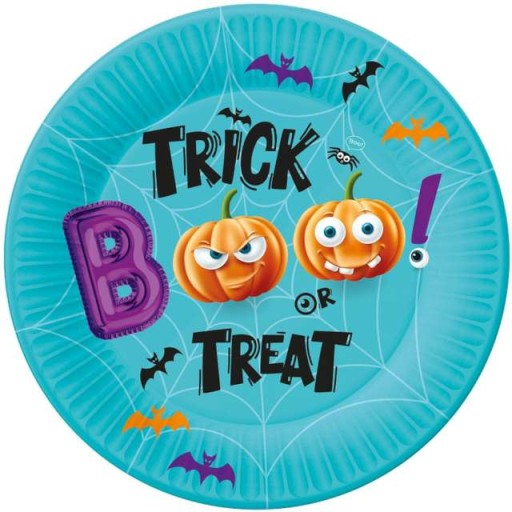 HALLOWEENSKÉ papierové TANIERE tekvice TRICK or TREAT