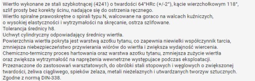 VŔTAČKA DO KOVU VŔTAČKA FI 7,0MM, TITÁN, TITÁN